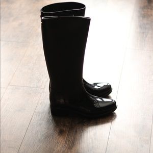Sam Edelman Rubber Rain Boots Matte Glossy Tall